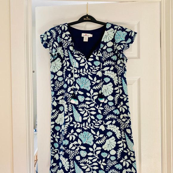 Vineyard Vines Sz Sm Flutter Sleeve Vineyard Tunic Dress - Picture 3 of 6